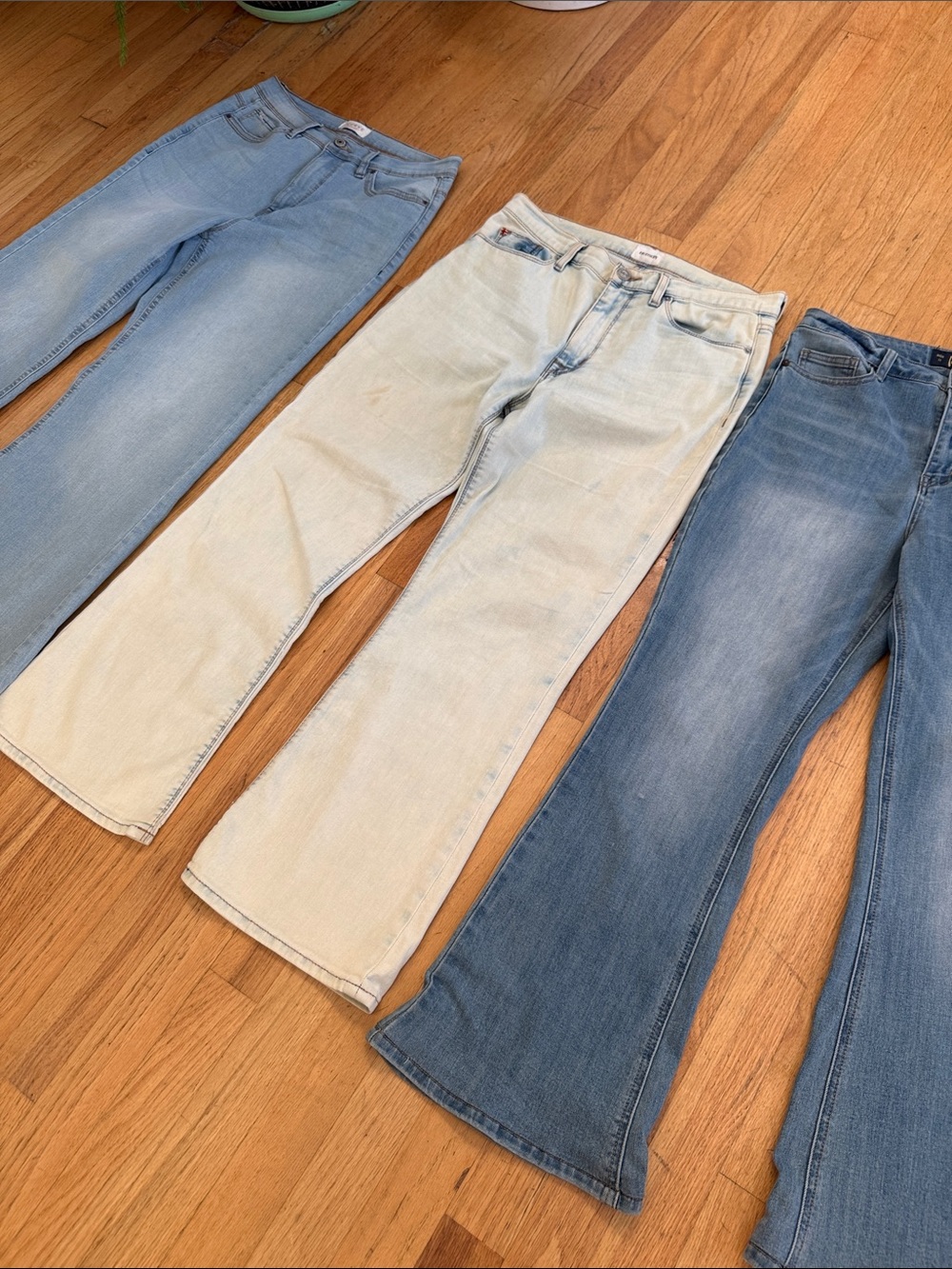 Set of Three Women's Flared/wide leg Jeans soft & comfortable size 29” or 10